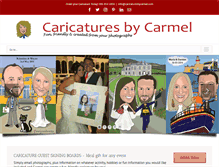 Tablet Screenshot of caricaturesbycarmel.com